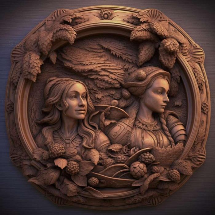 Patterns and decorations (stl renderer 4, PATTERN_2404) 3D models for cnc